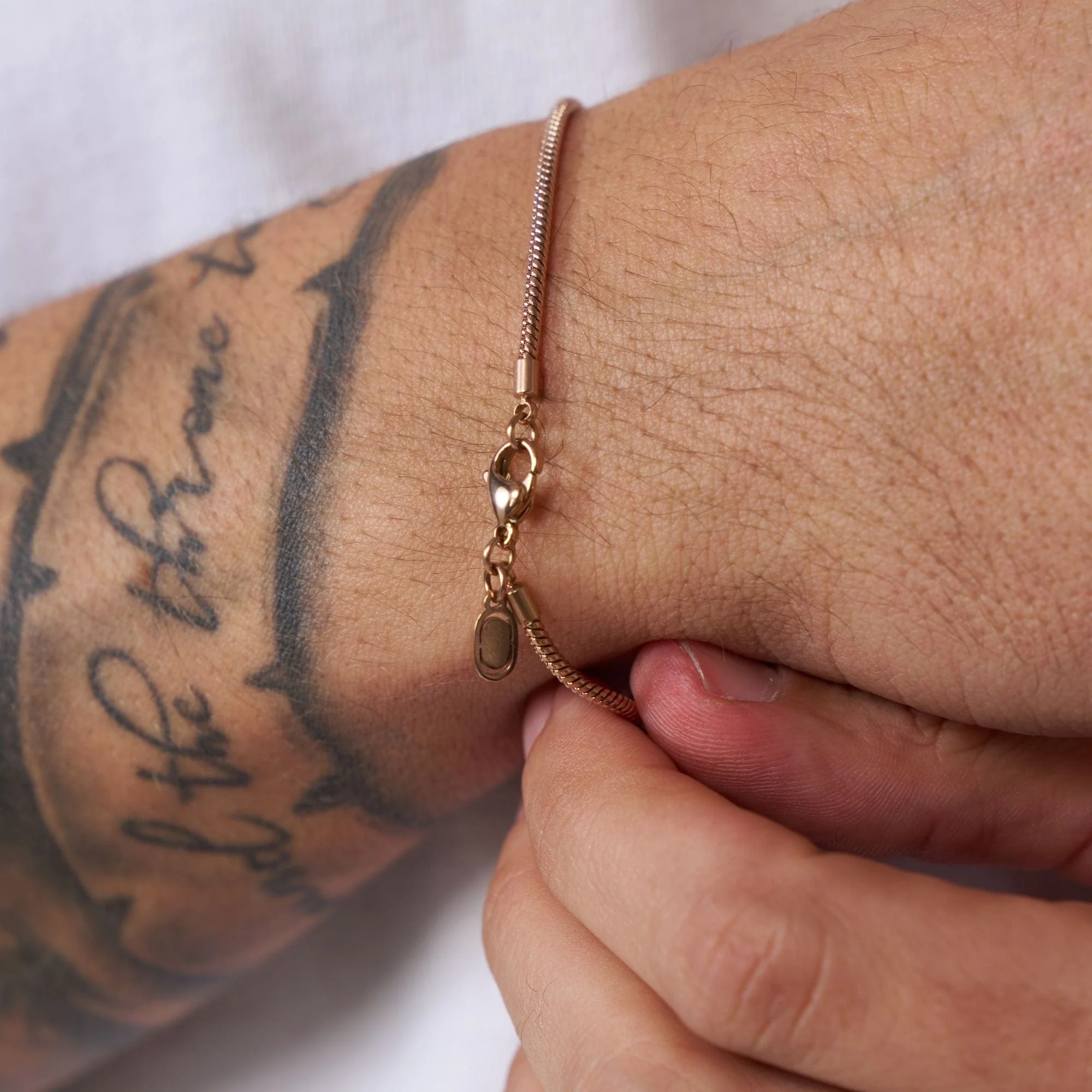 Snake Bracelet (Rose Gold) 2mm - Image 4