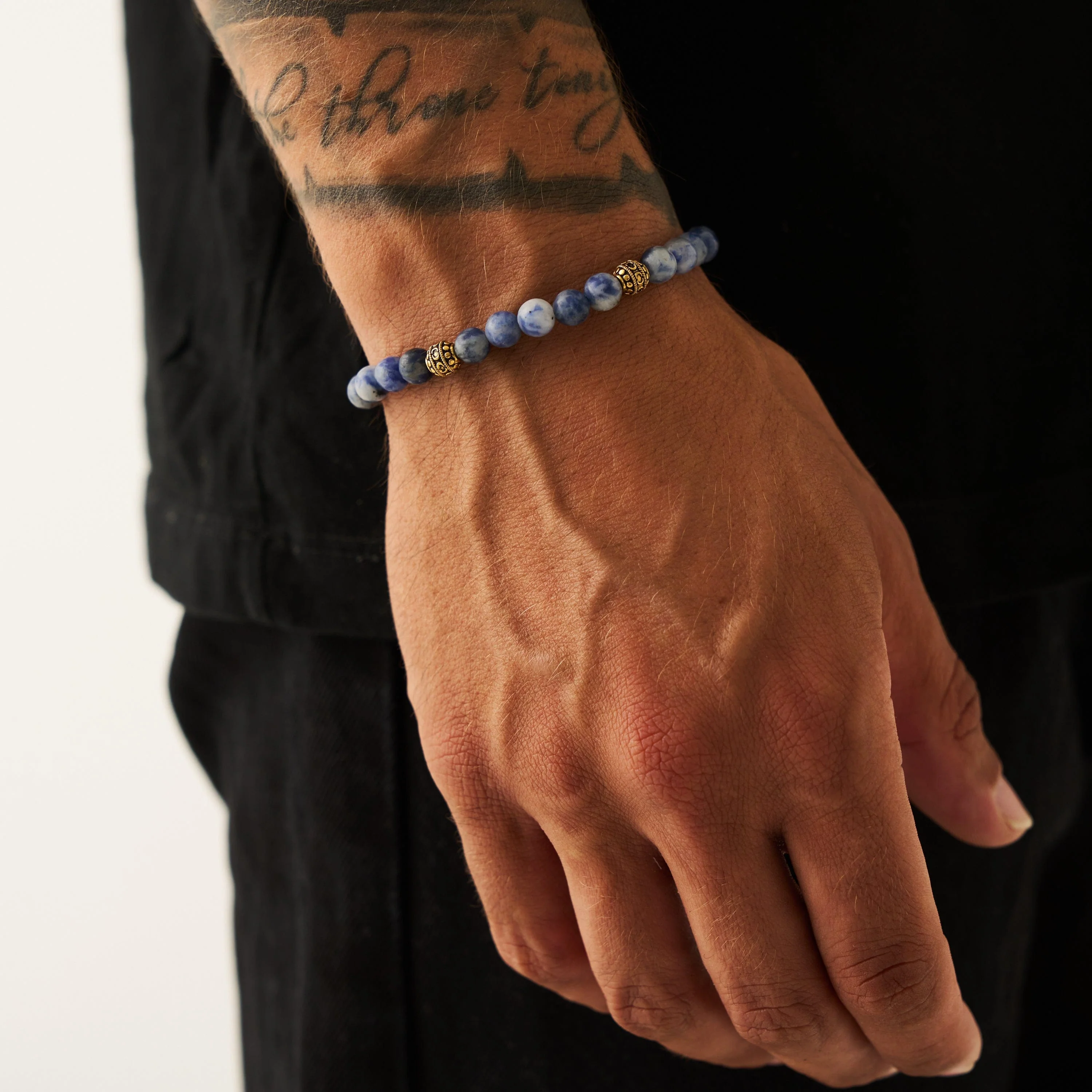 Sodalite Stone Bracelet (Gold) - Image 2