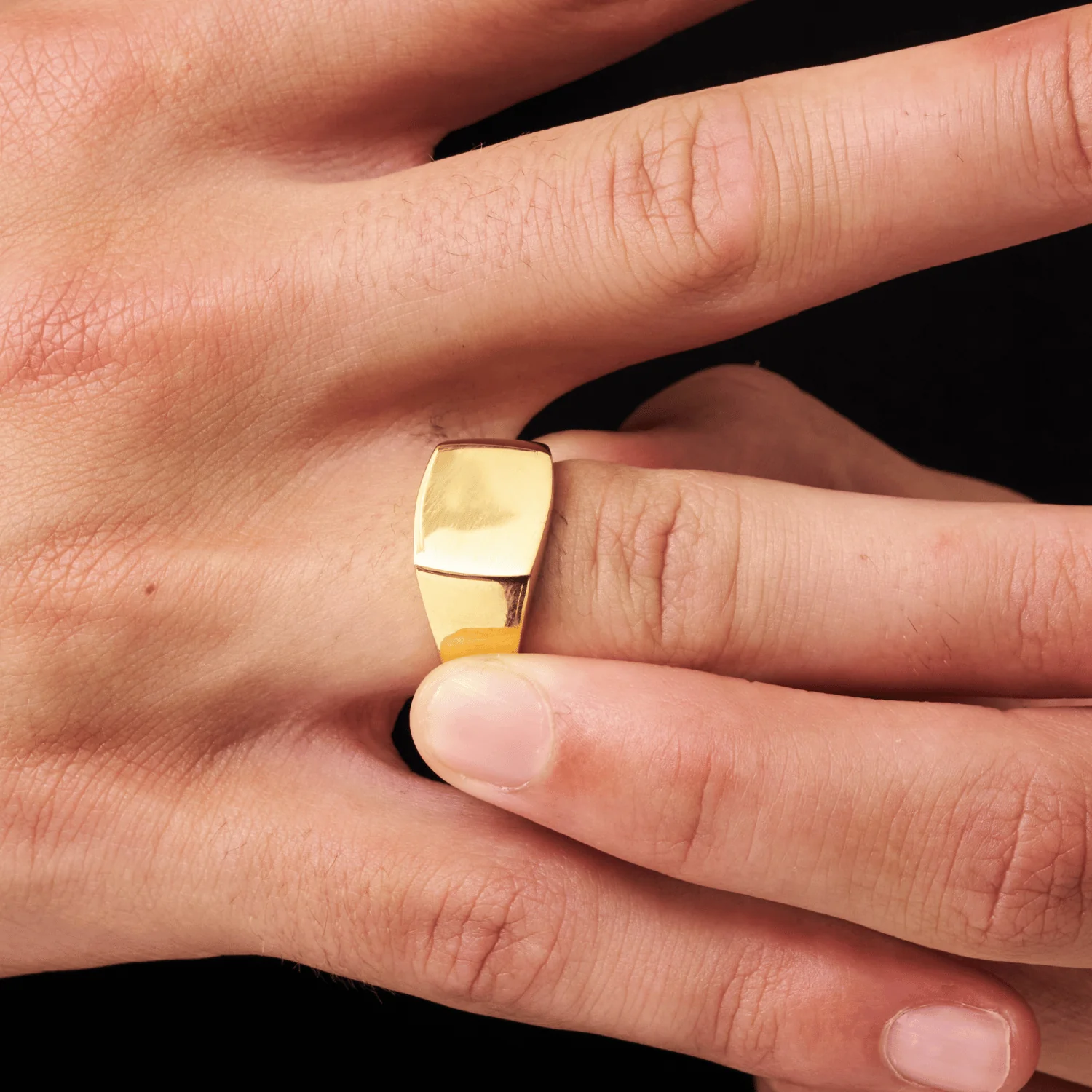 Square Signet Ring (Gold) - Image 5