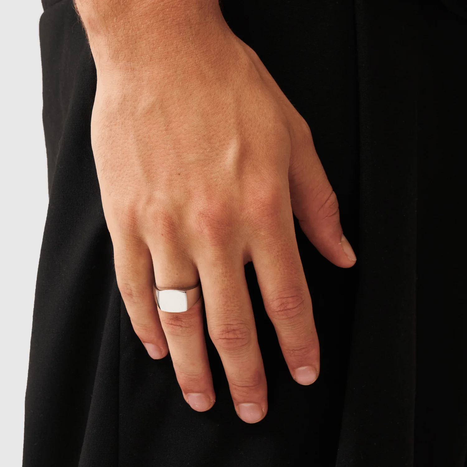 Square Signet Ring (Silver) - Image 2