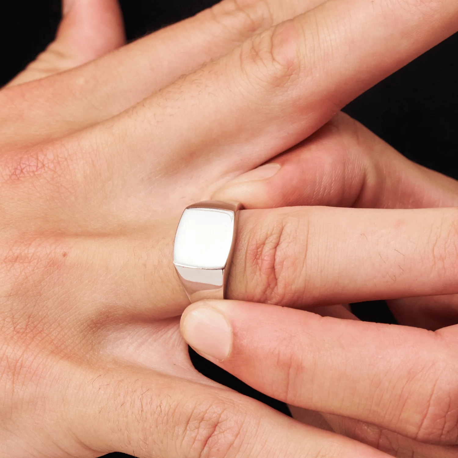 Square Signet Ring (Silver) - Image 5