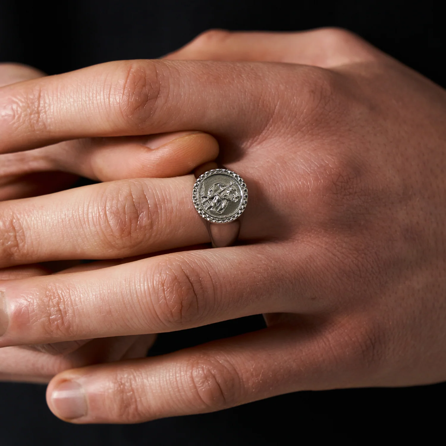 St. Christopher Signet Ring (Silver) - Image 4
