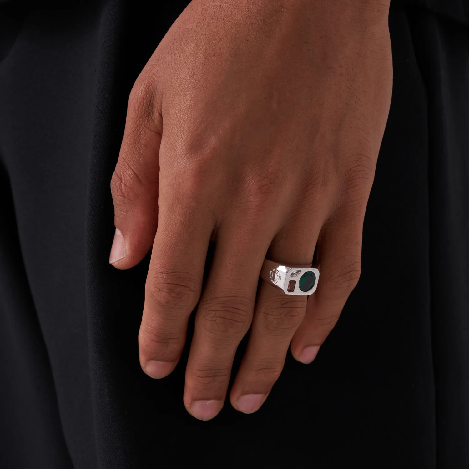 Tri Stone Ring (Silver) - Image 2