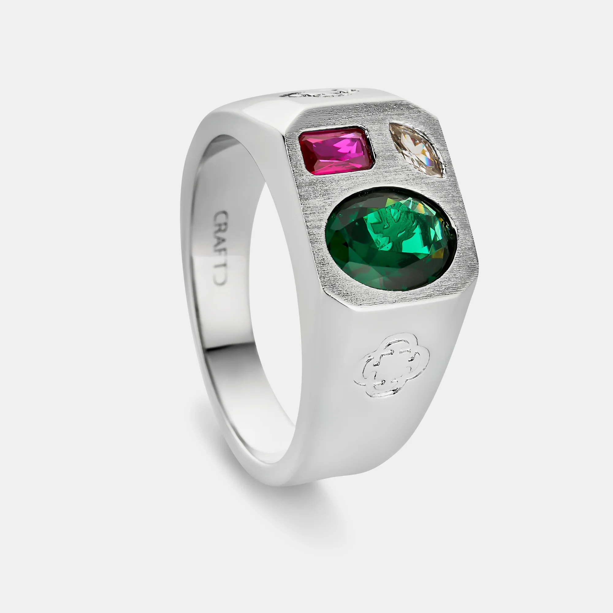 Tri Stone Ring (Silver) - Image 4