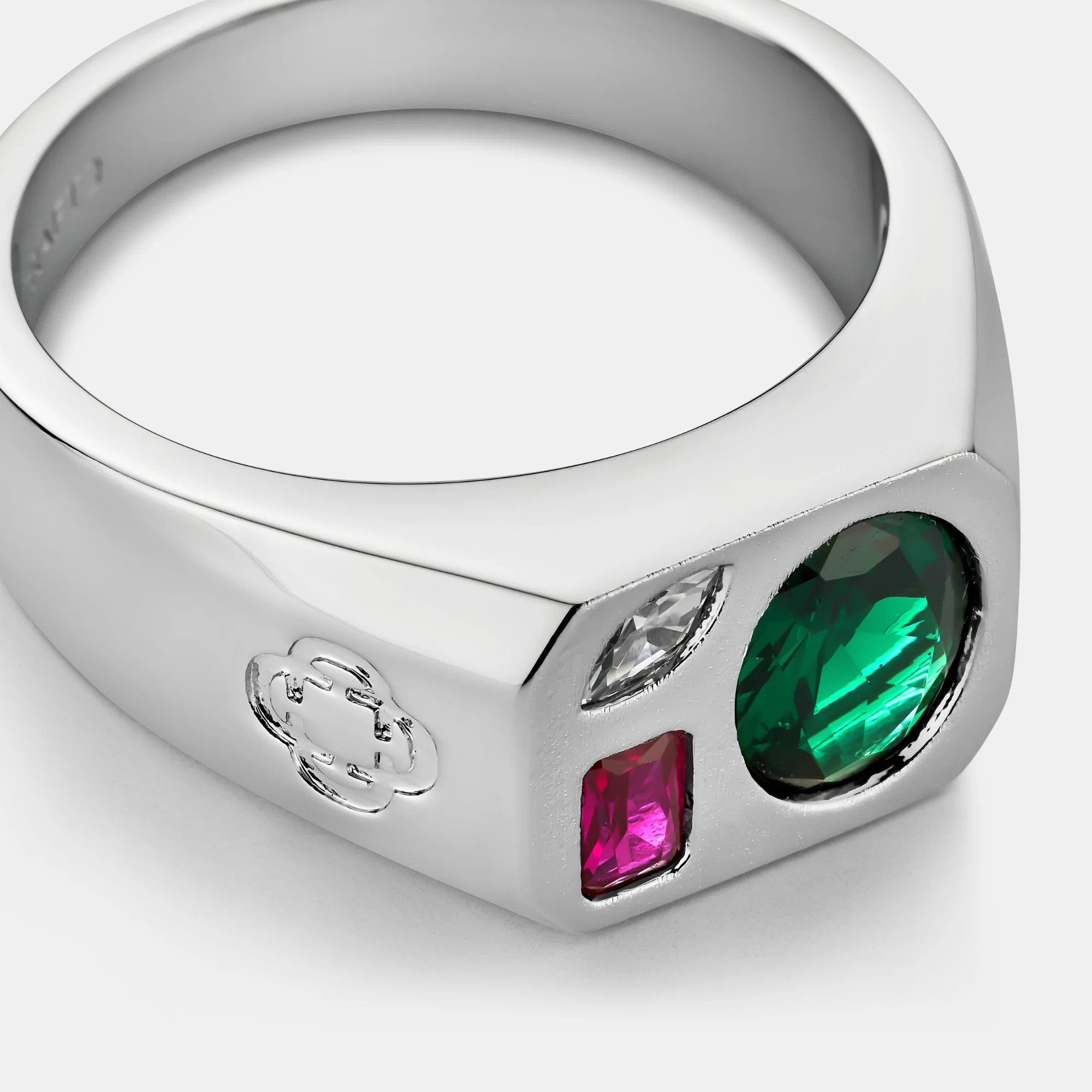 Tri Stone Ring (Silver) - Image 5
