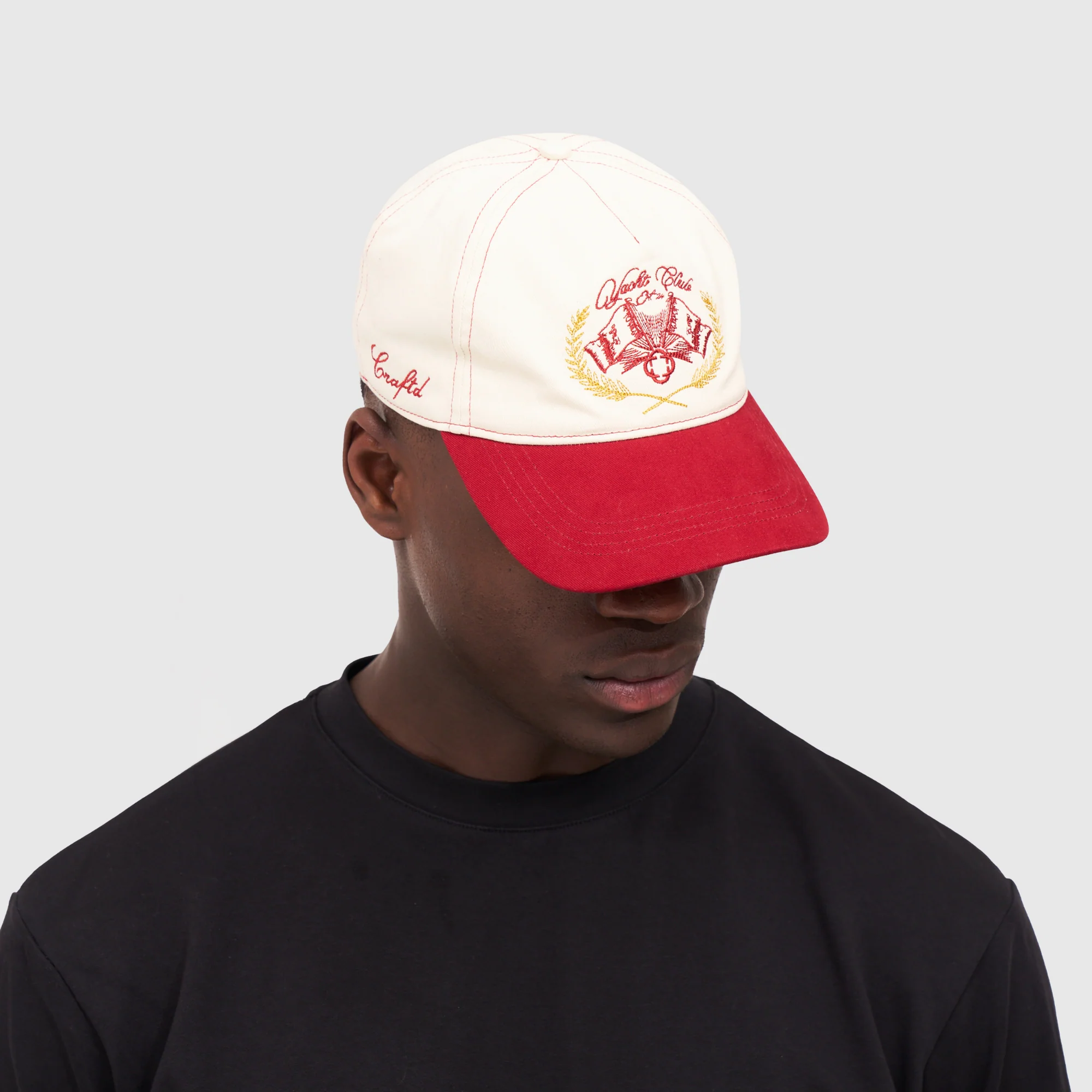 Yacht Club Cap (Cream/Red) - Image 5